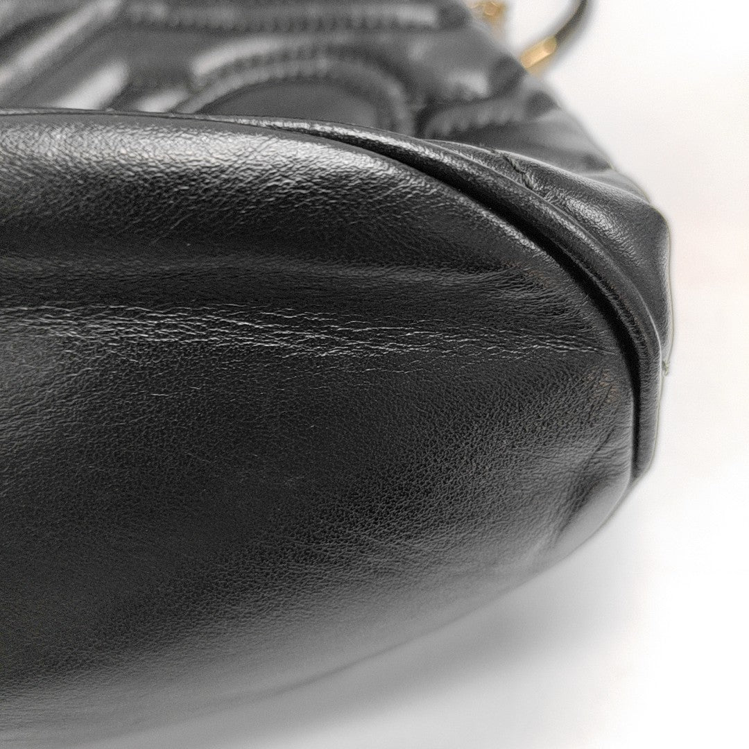 GG Marmont Mini Quilted Calfskin Black
