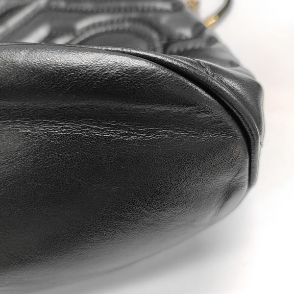 GG Marmont Mini Quilted Calfskin Black