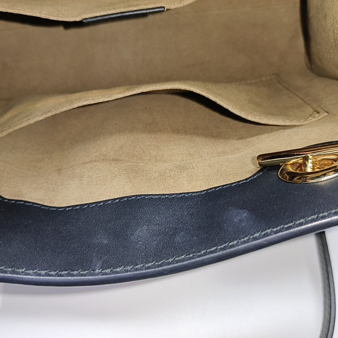 Padlock Small Monogram Coated Canvas Beige