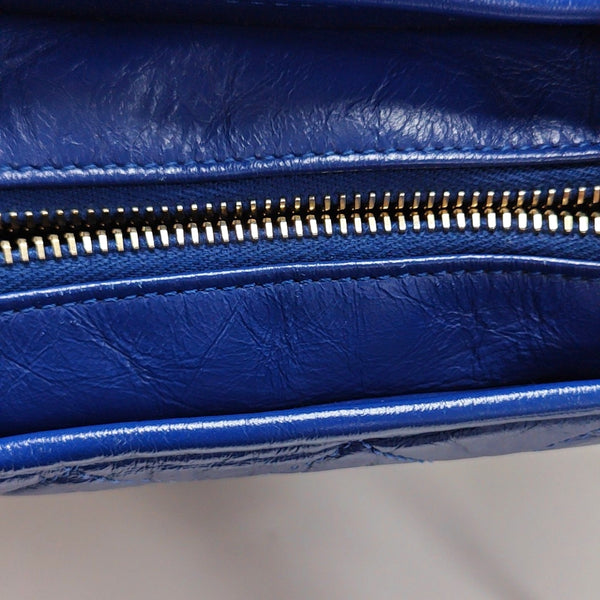 Authenticated pre-owned  GABRIELLE Small Quilted Calfskin Blue - Shoulder Bag at Looply