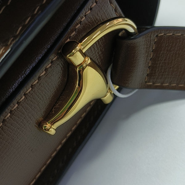 Horsebit 1955 Medium Monogram Coated Canvas Beige