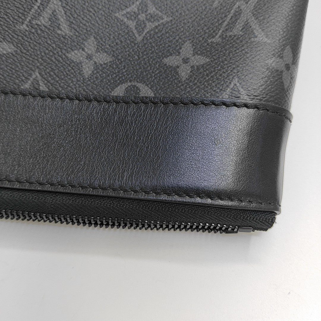 Pochette Voyag Monogram Coated Canvas Black