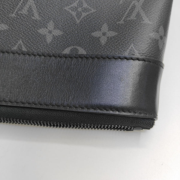 Pochette Voyag Monogram Coated Canvas Black