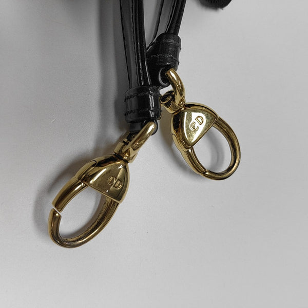 Lady Dior Mini Cannage Patent Leather Black