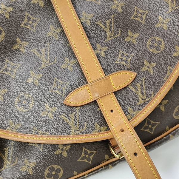SAUMUR 30 Monogram Coated Canvas Brown