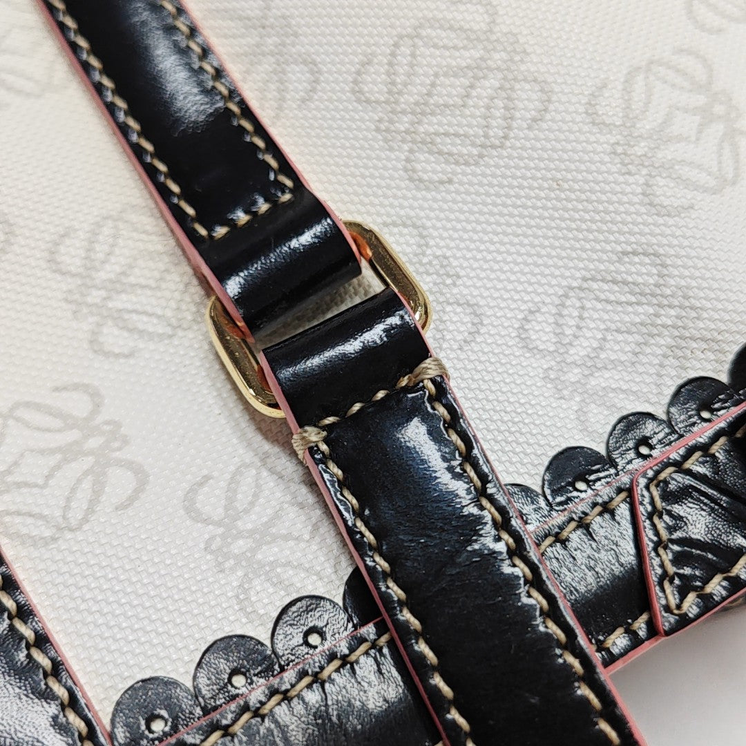 Monogram Coated Canvas Tote Bag White