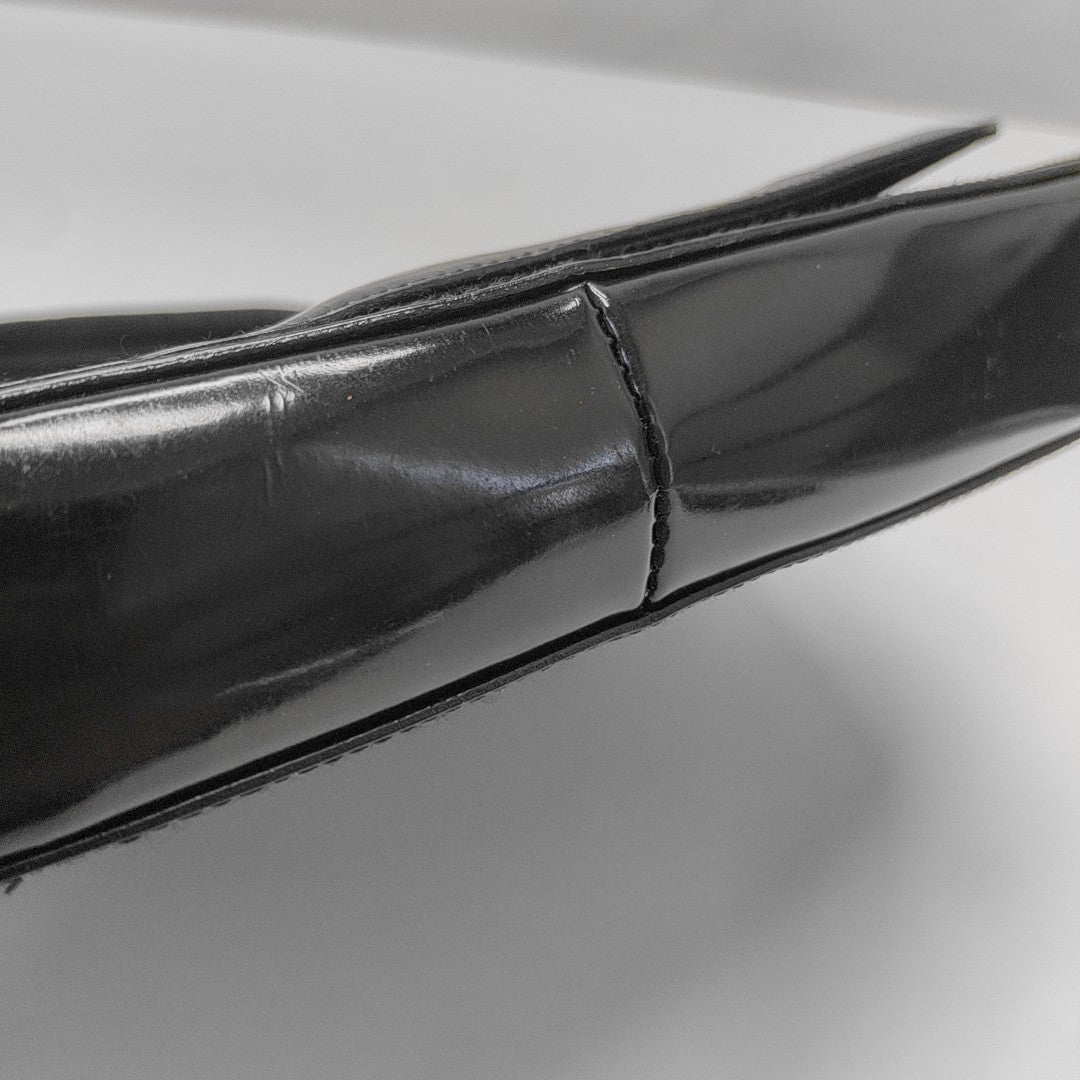 Patent Leather Shoulder Bag Black
