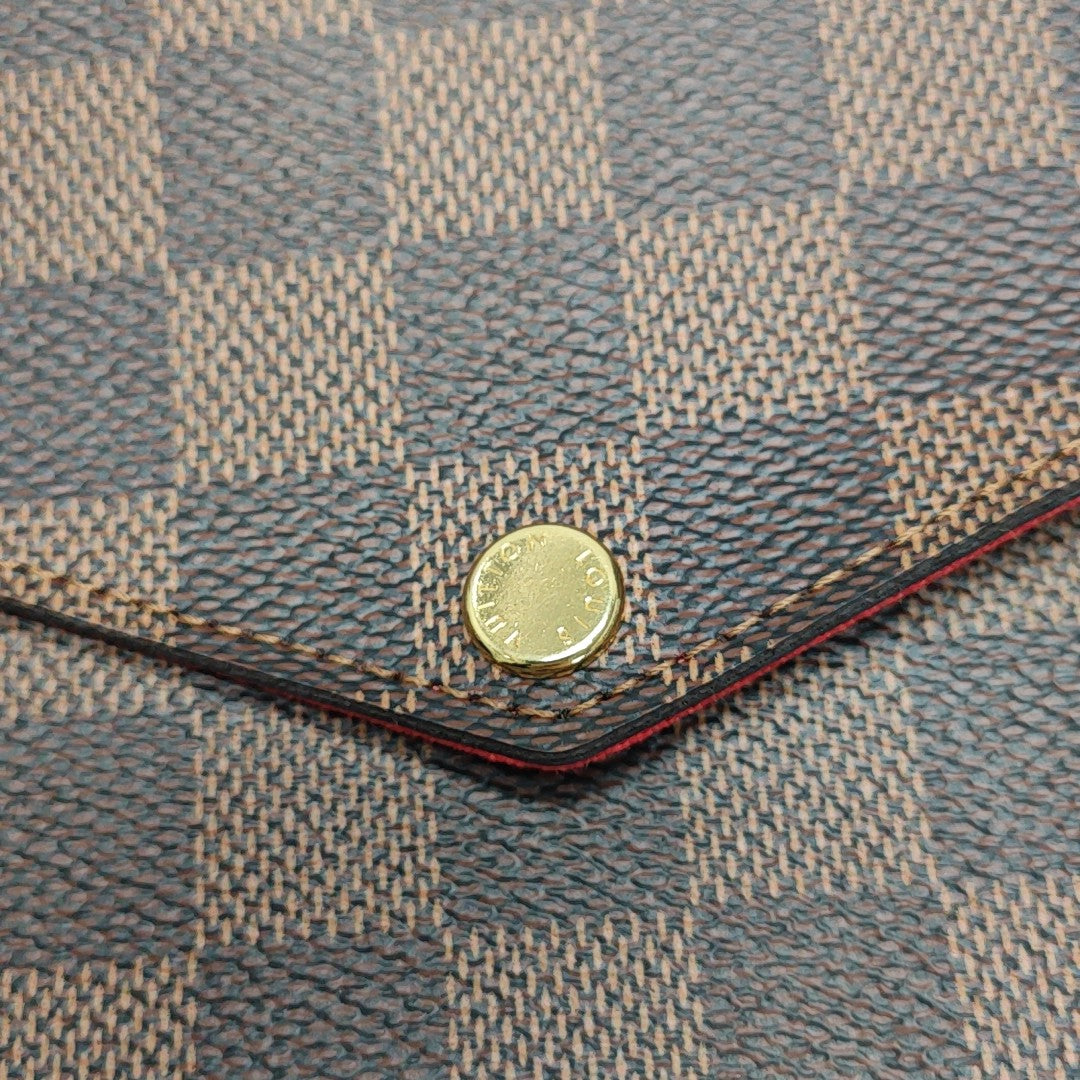 FÉLICIE Damier Ebene Coated Canvas Brown