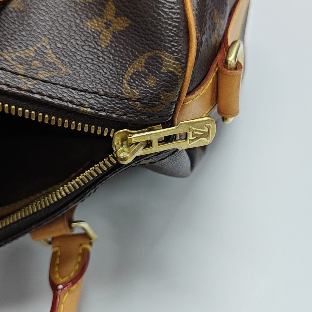 SPEEDY 25 Monogram Coated Canvas Brown
