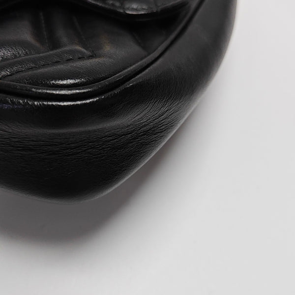 GG Marmont Mini Quilted Calfskin Black