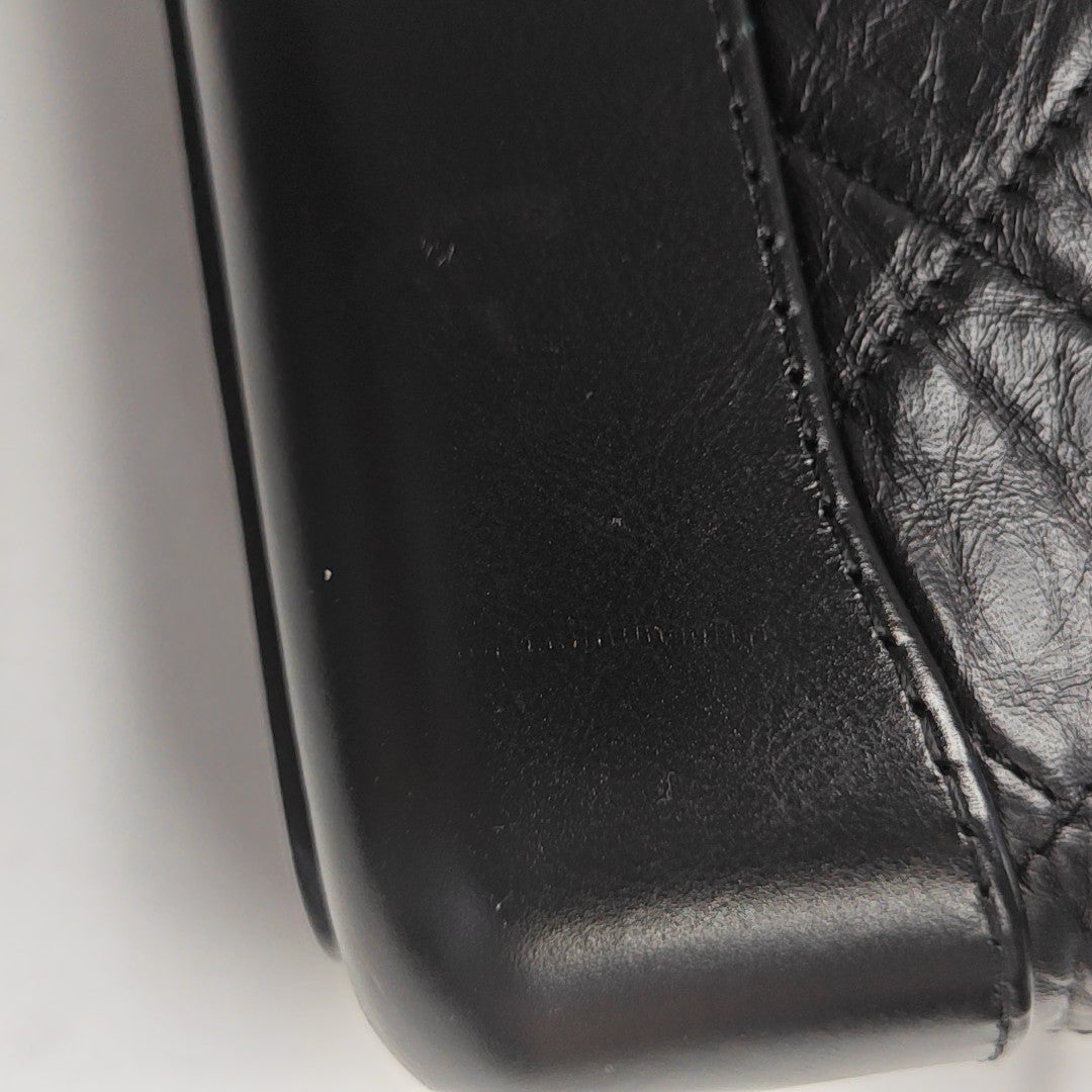 GABRIELLE Small Quilted Calfskin Black