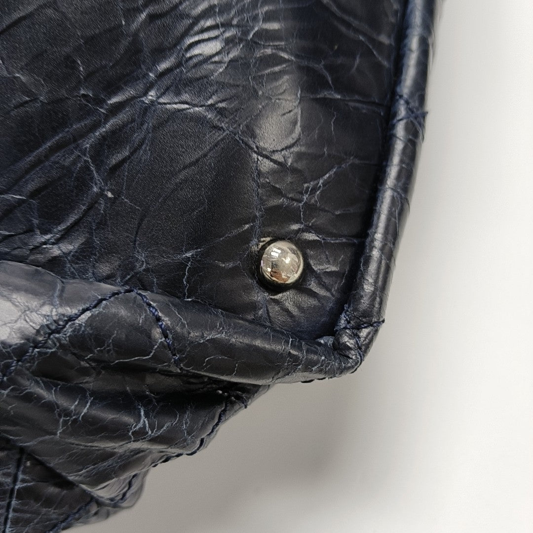Quilted Calfskin Shoulder Bag Blue
