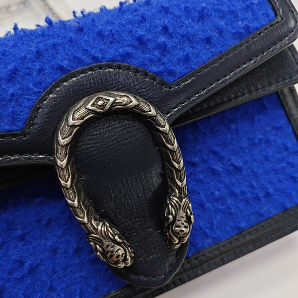 Authenticated pre-owned  Dionysus Super Mini Fabric Blue - Shoulder Bag at Looply