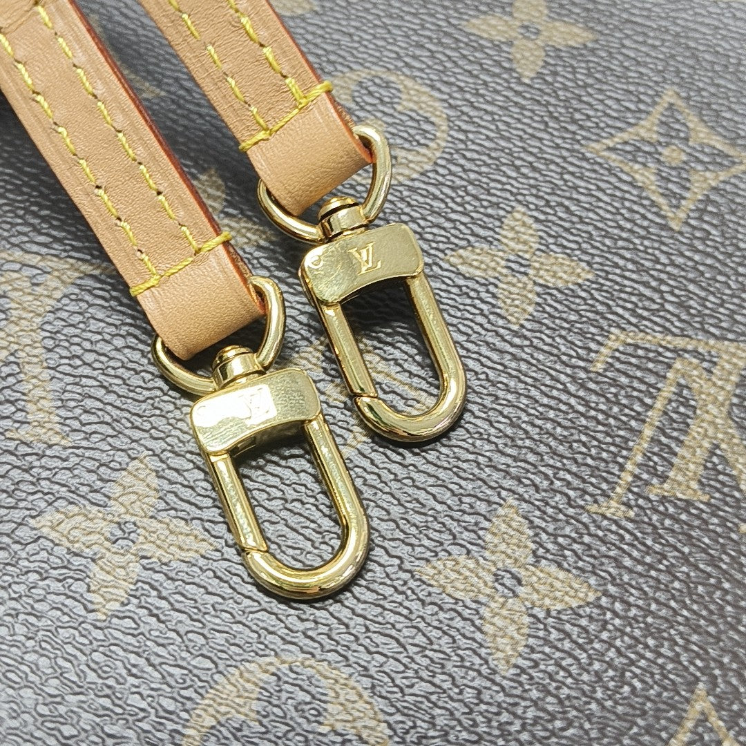 SAC PLAT Mini Monogram Coated Canvas Brown