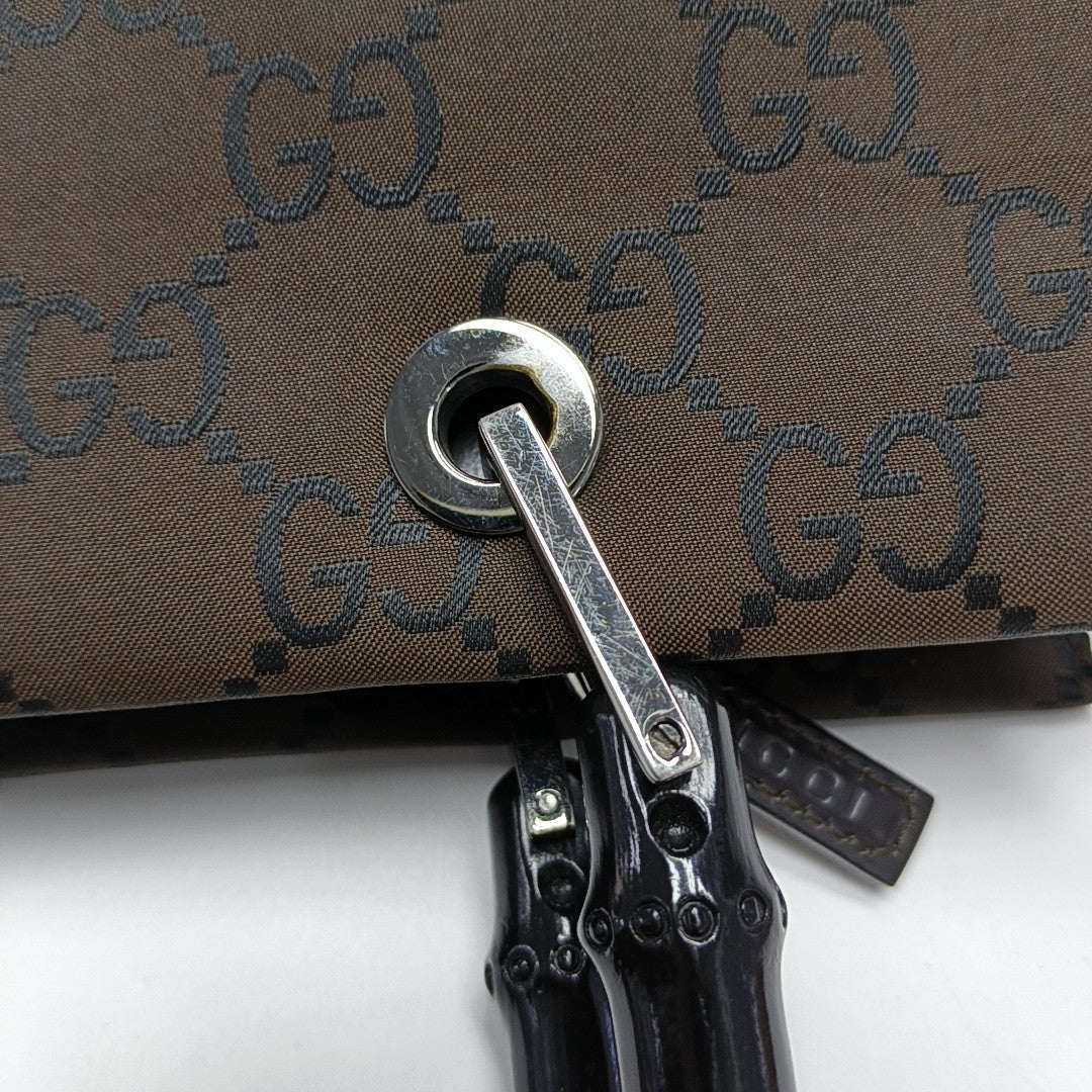 Bamboo 1947 Medium Monogram Fabric Brown