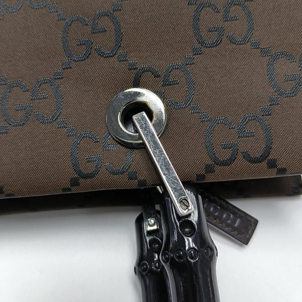 Bamboo 1947 Medium Monogram Fabric Brown