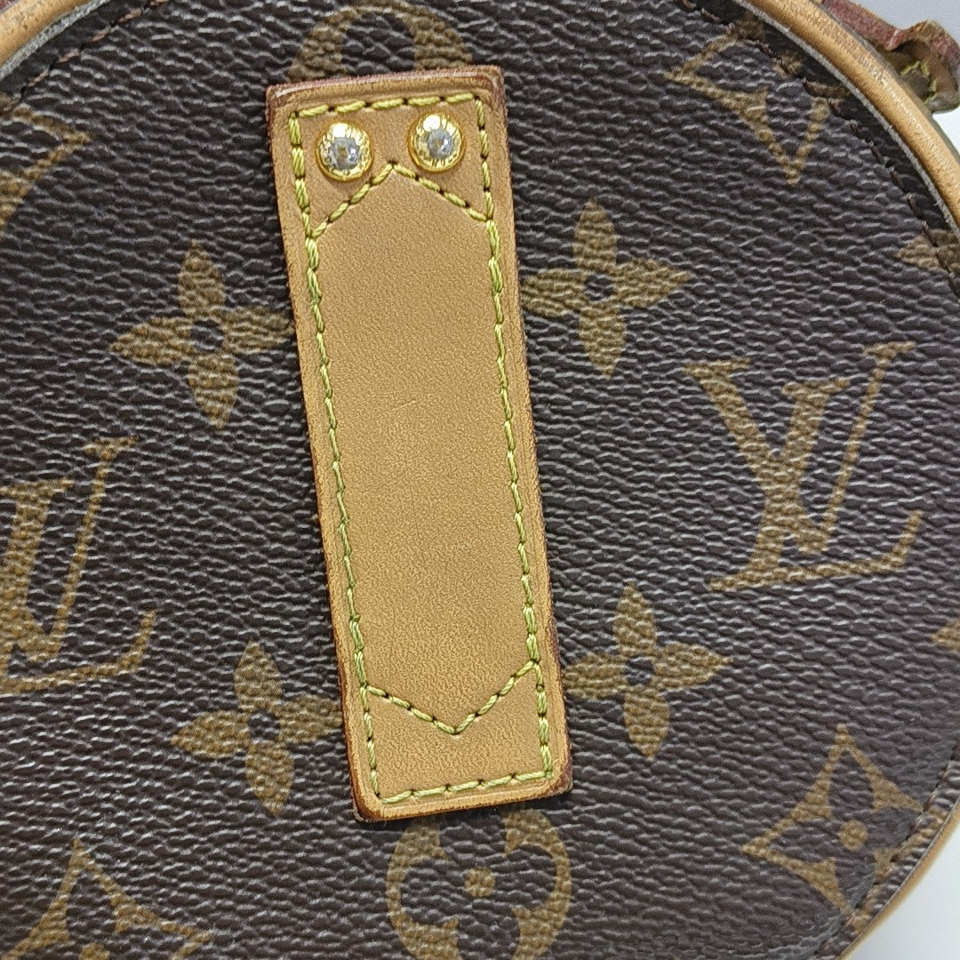 BOITE CHAPEAU Mini Monogram Coated Canvas Brown