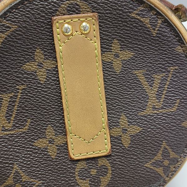 BOITE CHAPEAU Mini Monogram Coated Canvas Brown