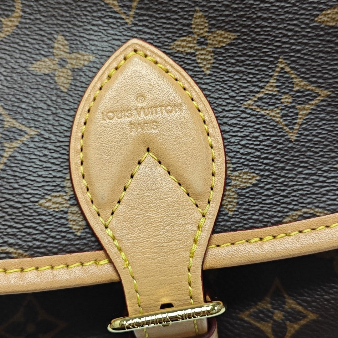 DIANE Monogram Coated Canvas Brown