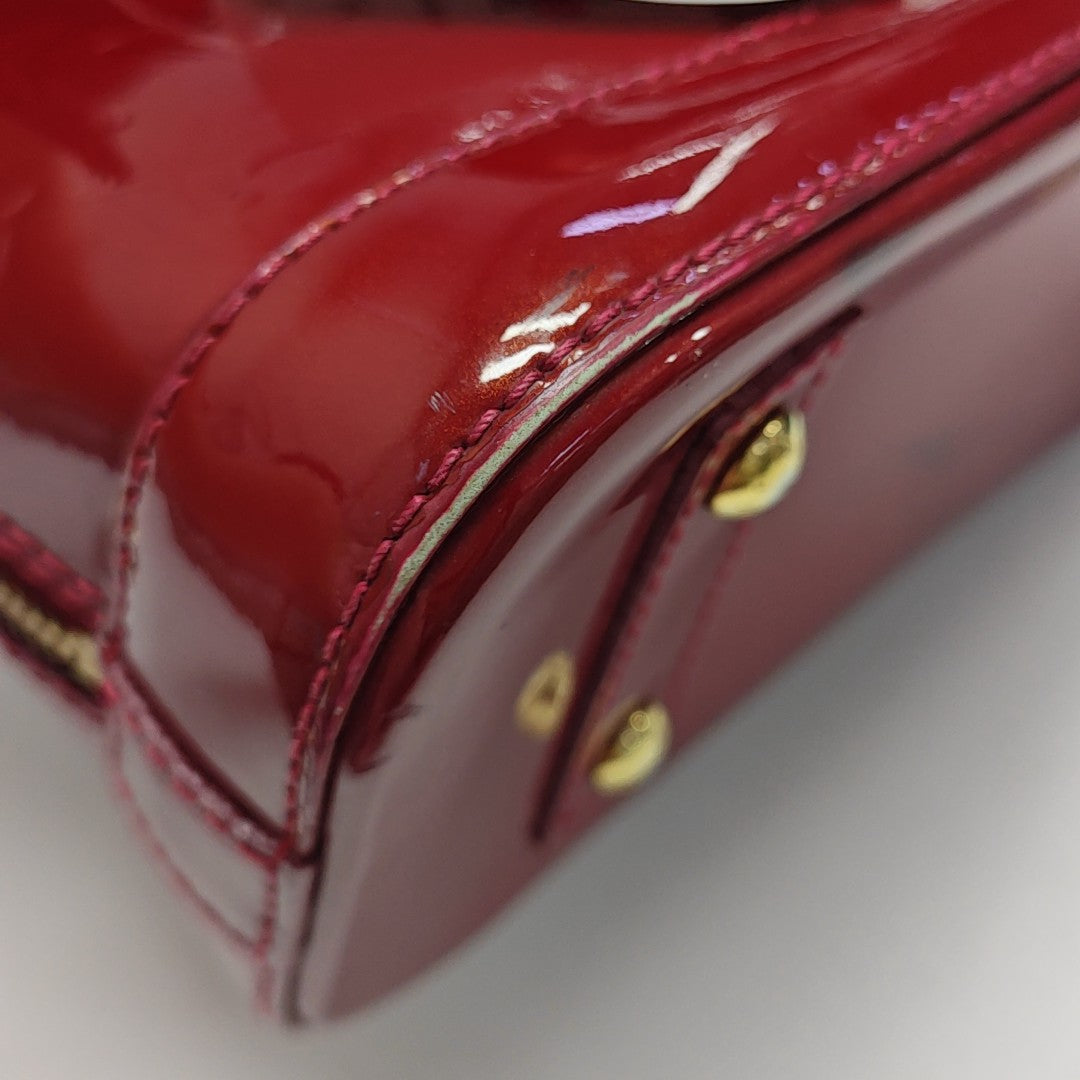 ALMA BB Monogram Patent Leather Red