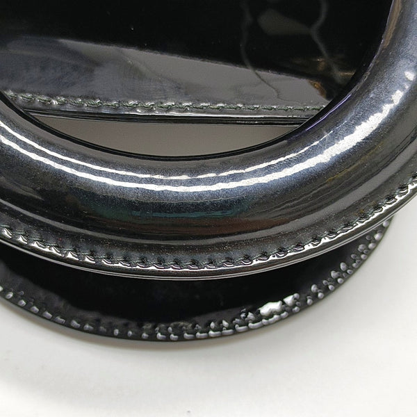 Authenticated pre-owned  Lady Dior Mini Quilted Patent Leather Black - Tote Bag at Looply