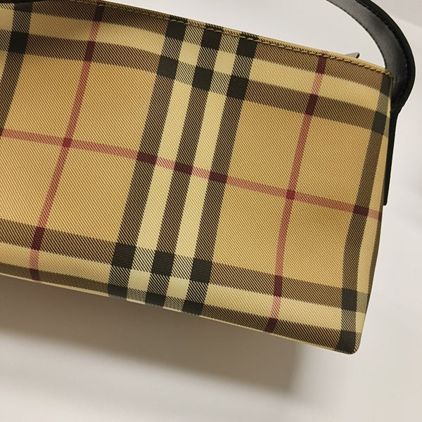 Coated Canvas Top Handle Bag Brown