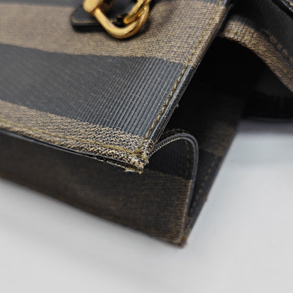 Coated Canvas Backpack Brown