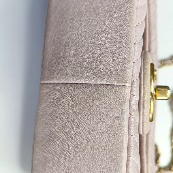Mini Chevron, Quilted Lambskin Pink