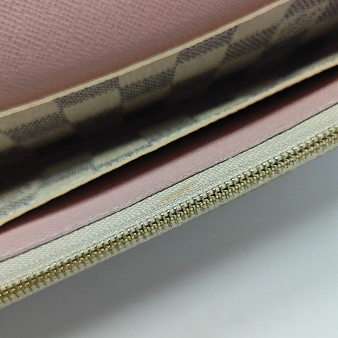 EMILIE Damier Azur Coated Canvas White Wallet
