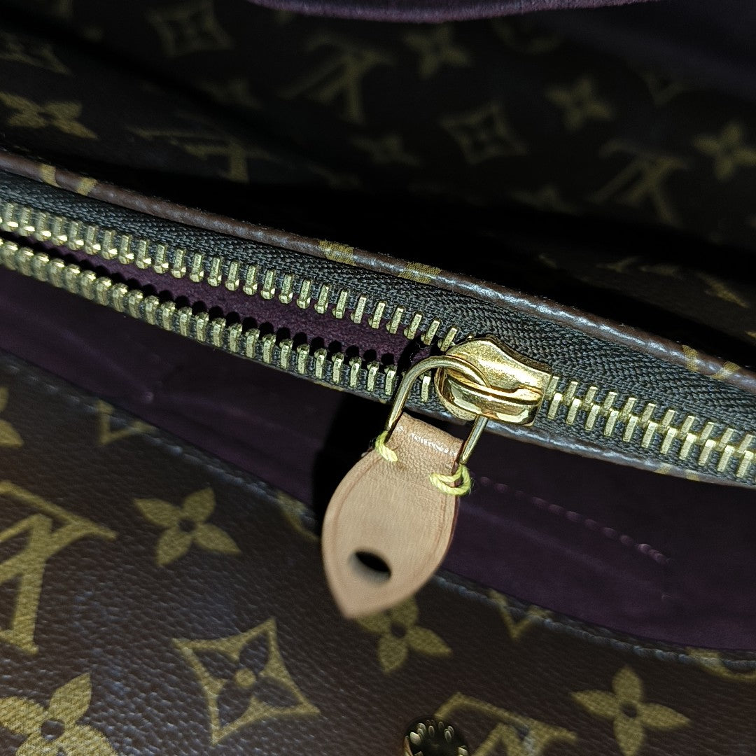 MONTAIGNE MM Monogram Coated Canvas Brown