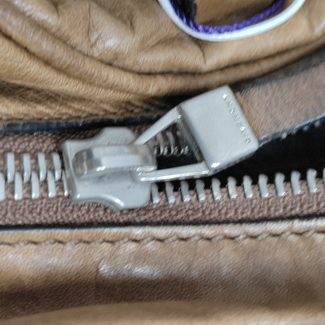Calfskin Top Handle Bag Brown