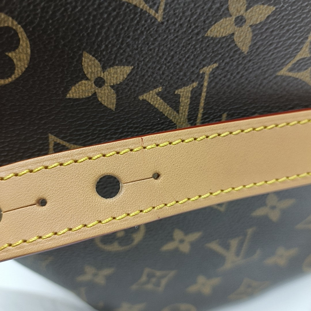 ALL IN BB Monogram Coated Canvas Brown