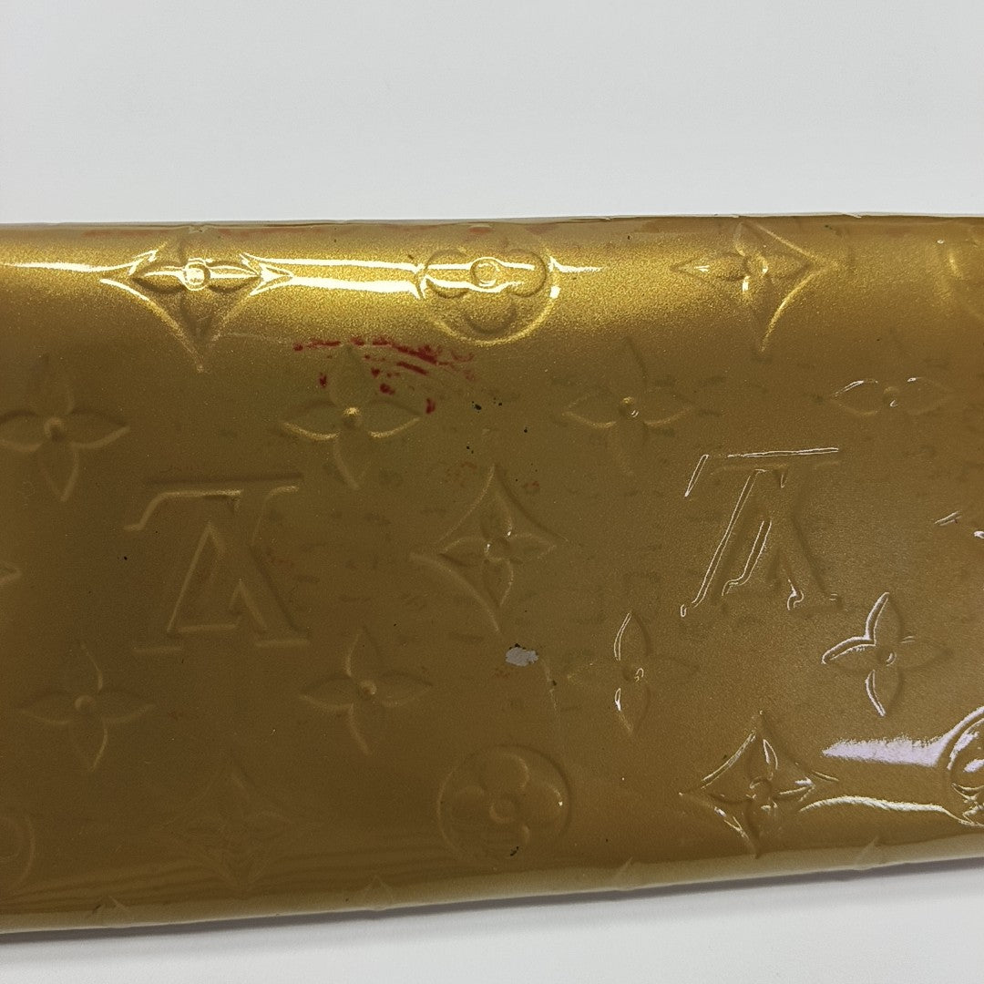 INTERNATIONAL Monogram Patent Leather Yellow Wallet