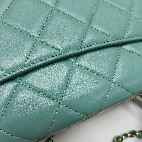 TRENDY CC Quilted Lambskin Blue