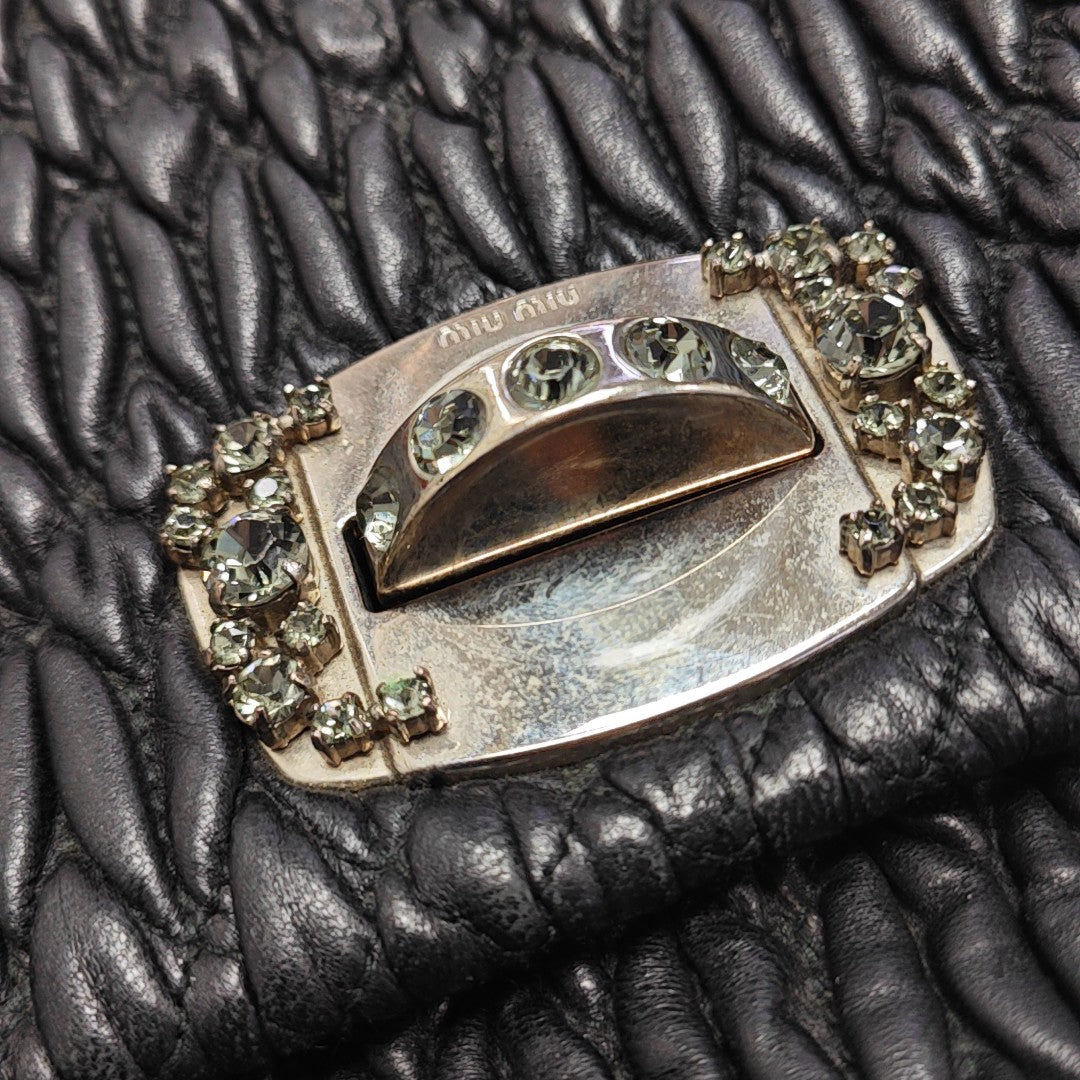 Crystal Lambskin Black