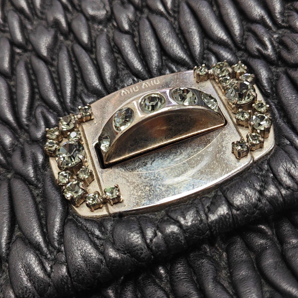Crystal Lambskin Black