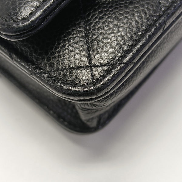WOC Quilted Grained Calfskin Black