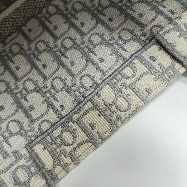 Book Tote Large Oblique Canvas Gray