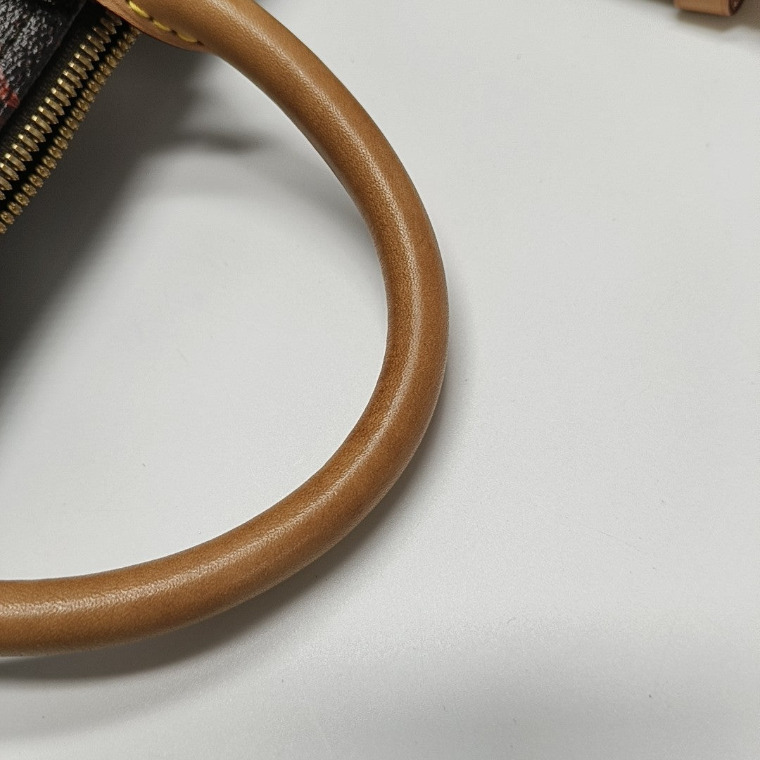 SPEEDY 30 Monogram Coated Canvas Brown