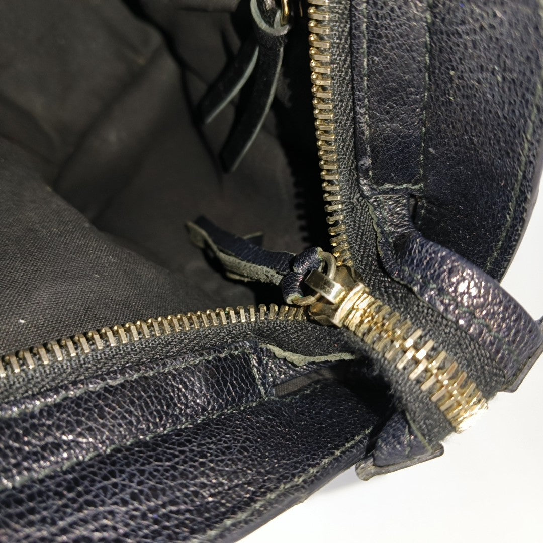 Classic Metallic Edge City Mini Lambskin Black