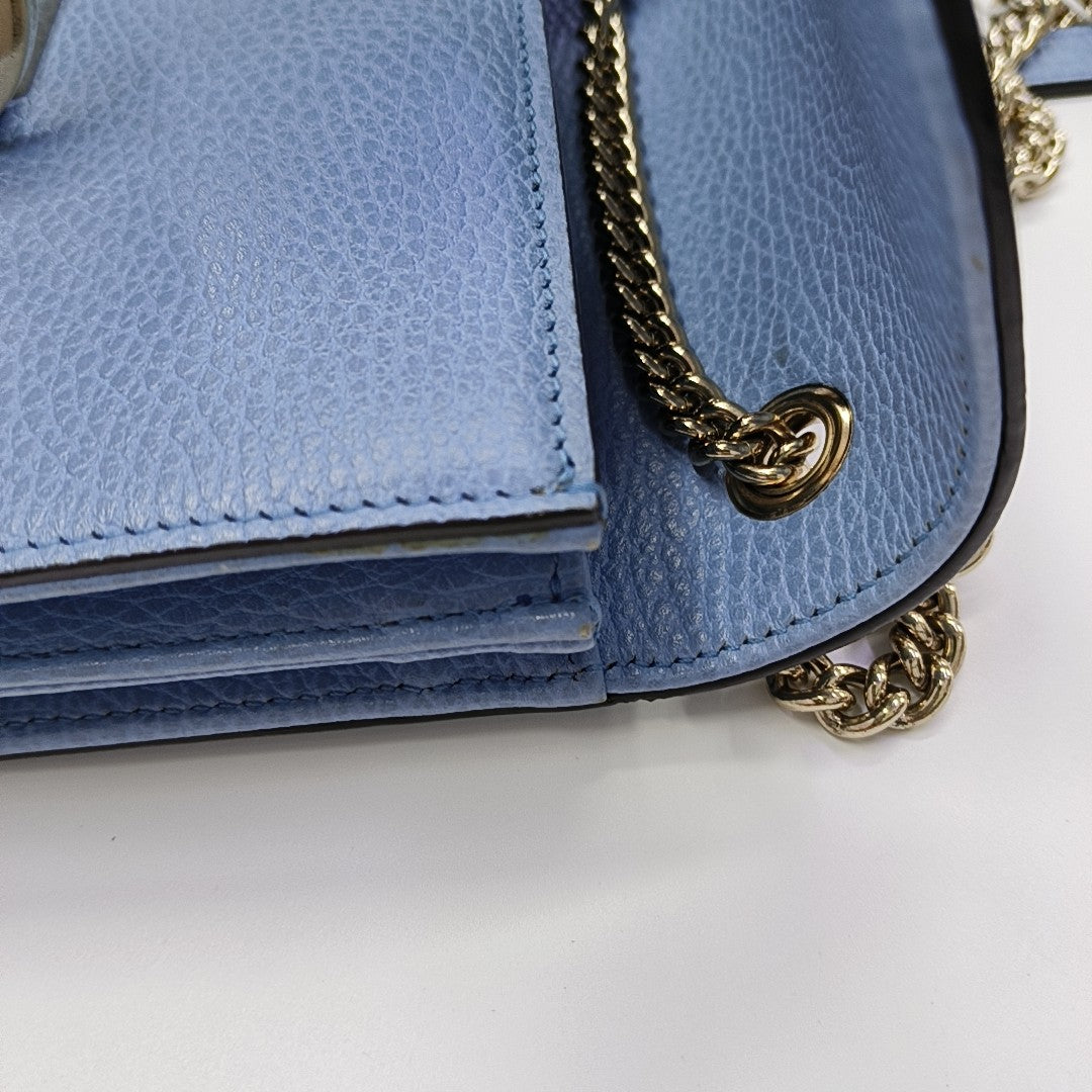 Interlocking G Small Calfskin Blue