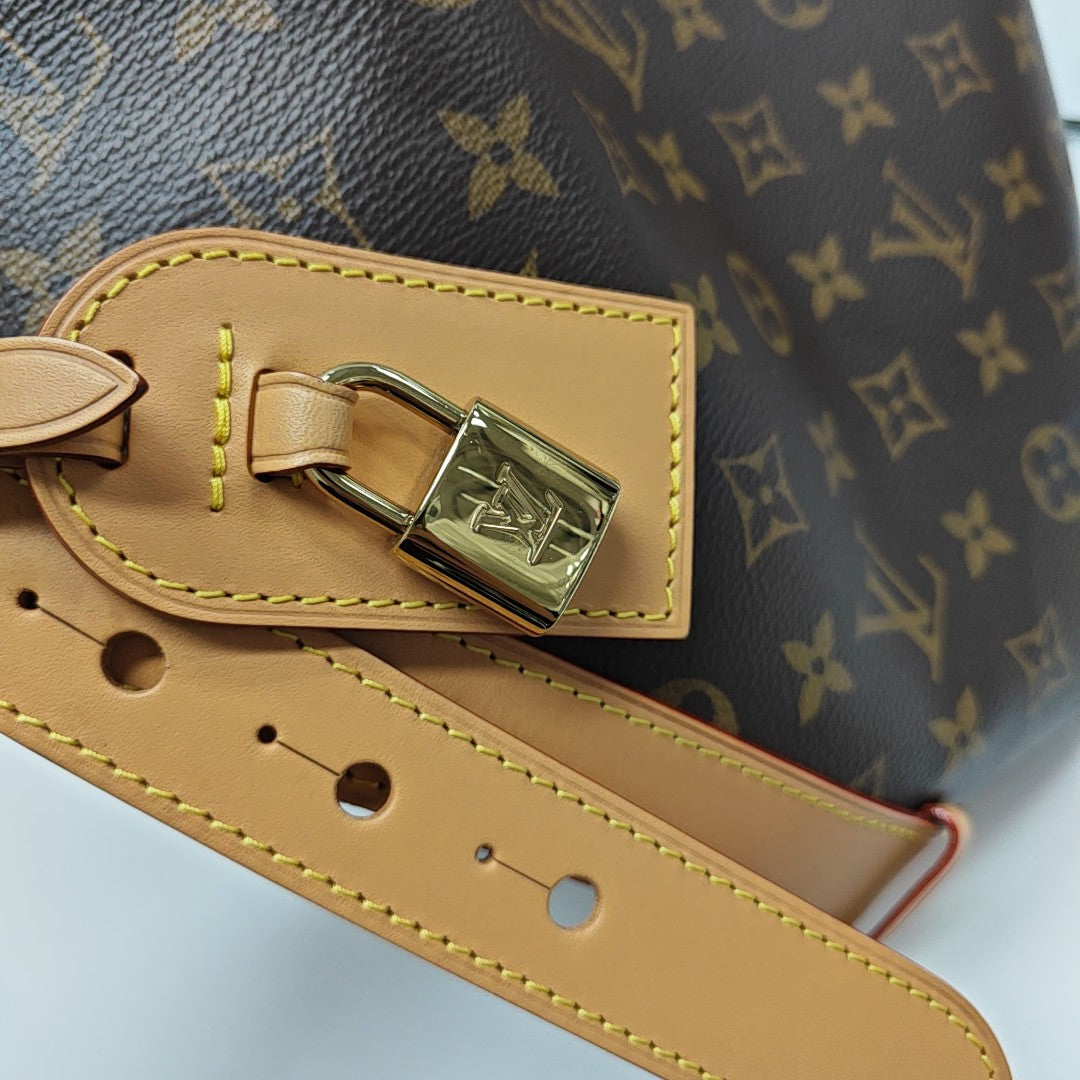 ALL IN GM Monogram Coated Canvas Brown