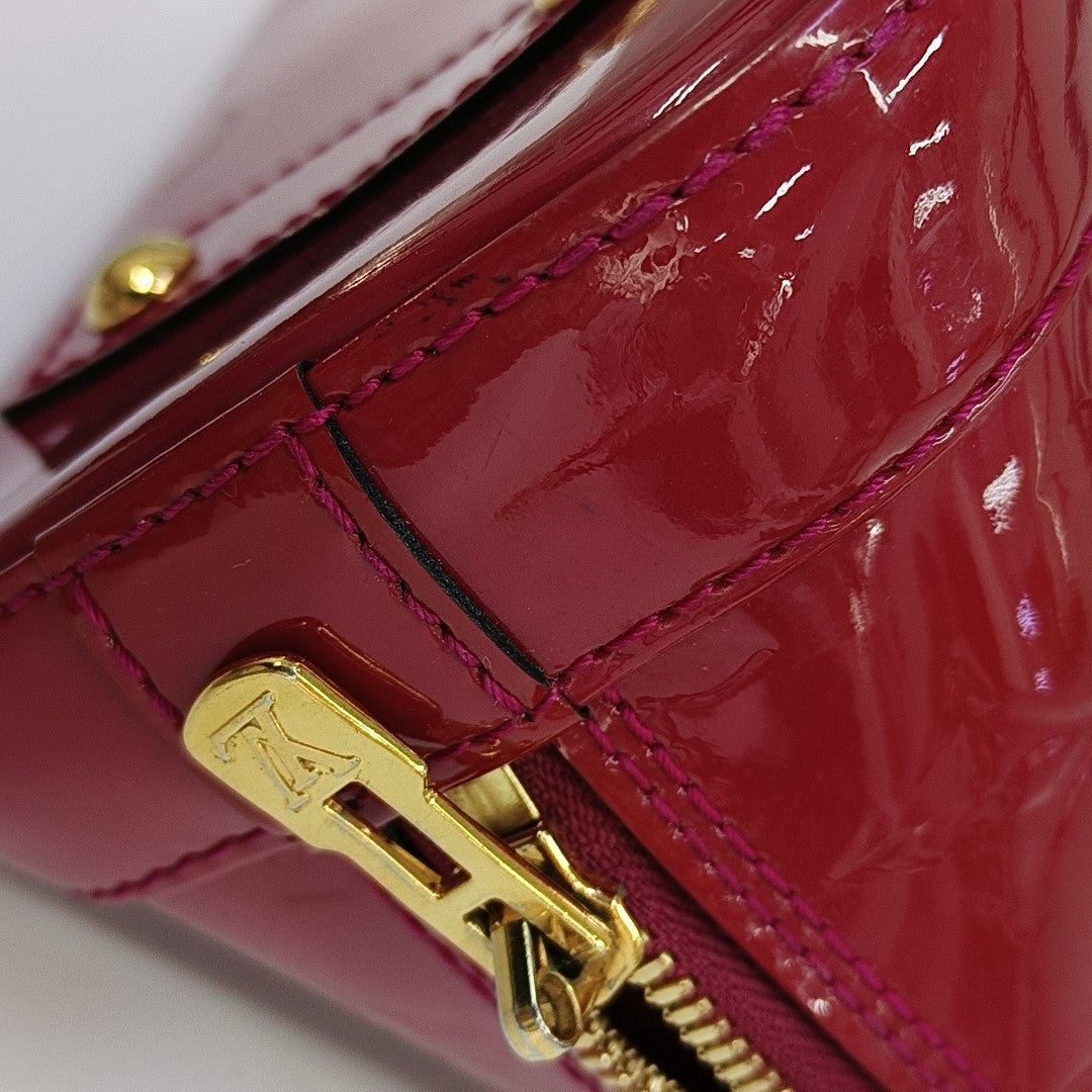ALMA BB Monogram Patent Leather Red
