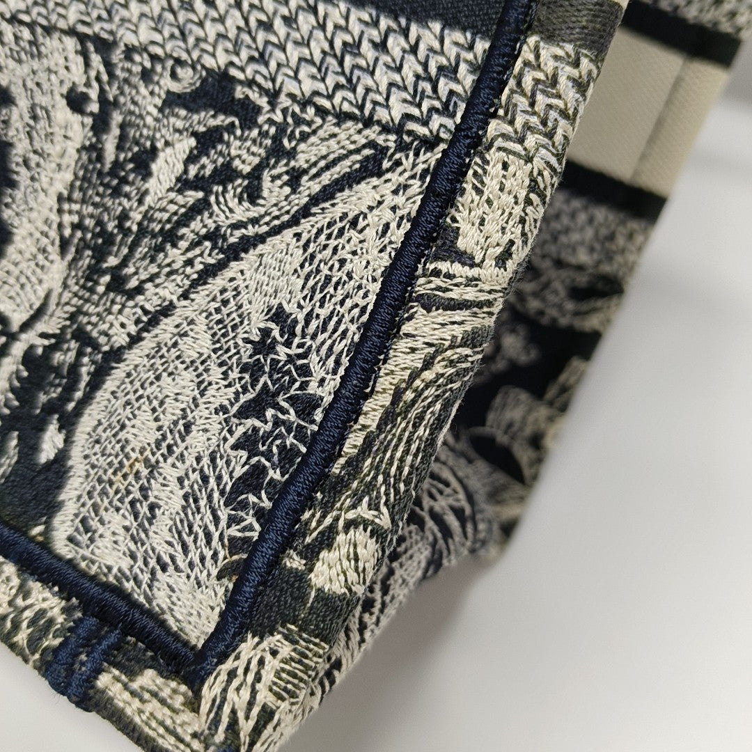 Book Tote Small Canvas Blue