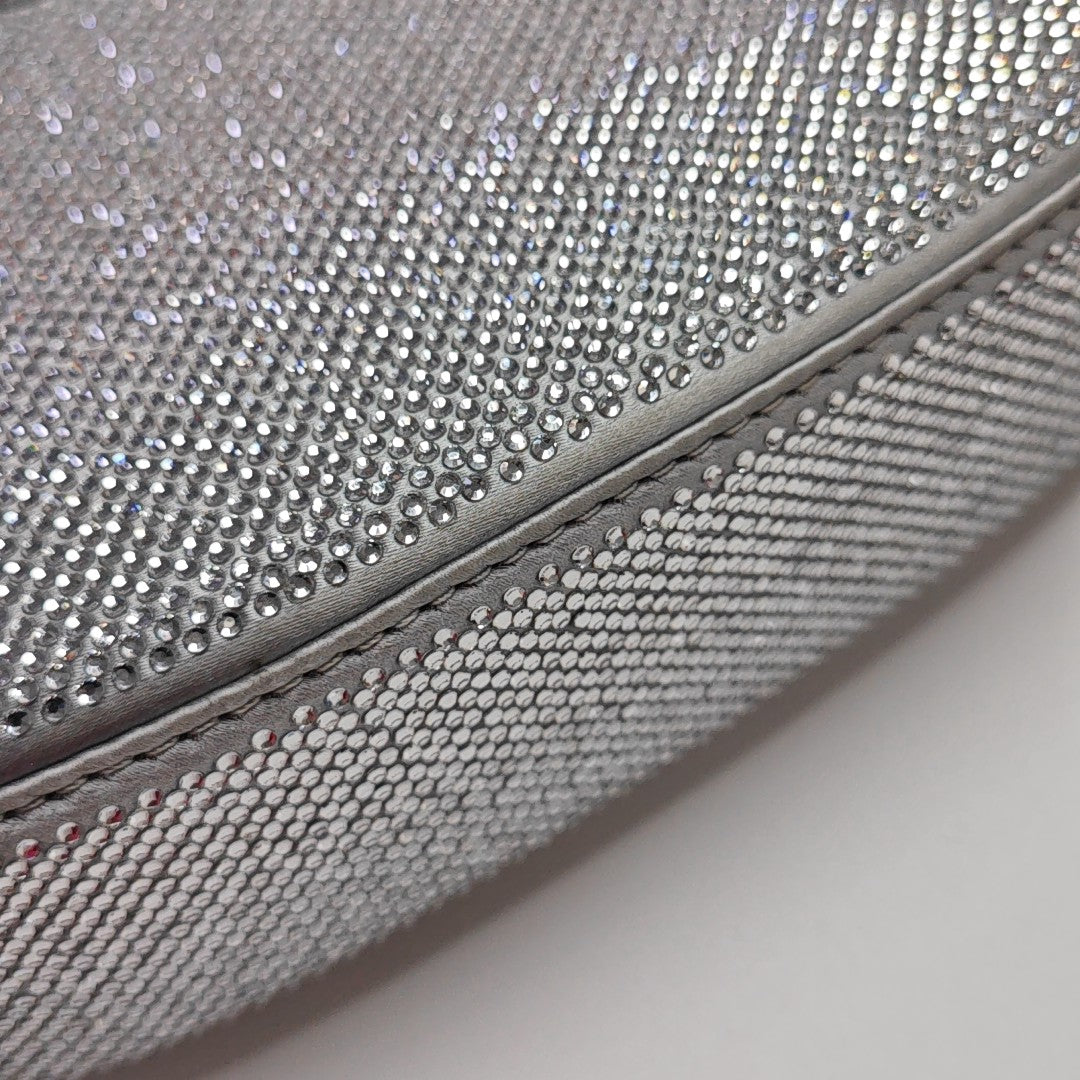 Satin Top Handle Bag Silver