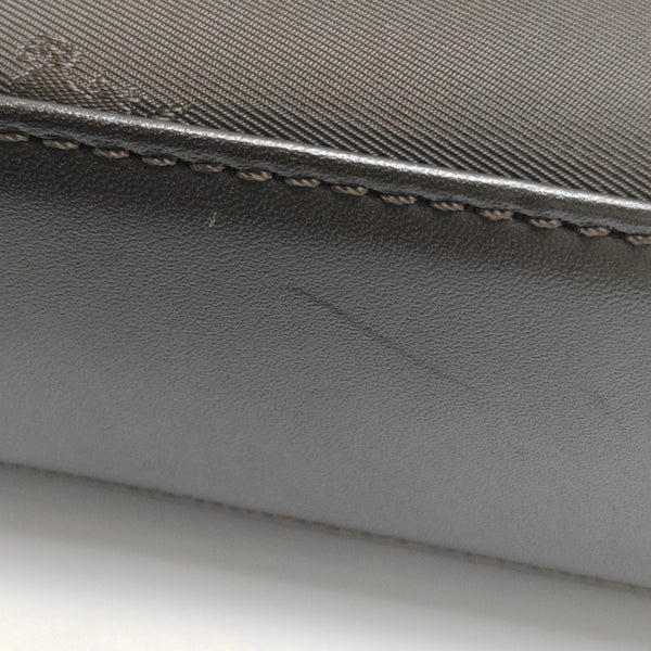 Fabric Top Handle Bag Brown