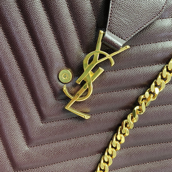 MONOGRAM Chevron Calfskin Red