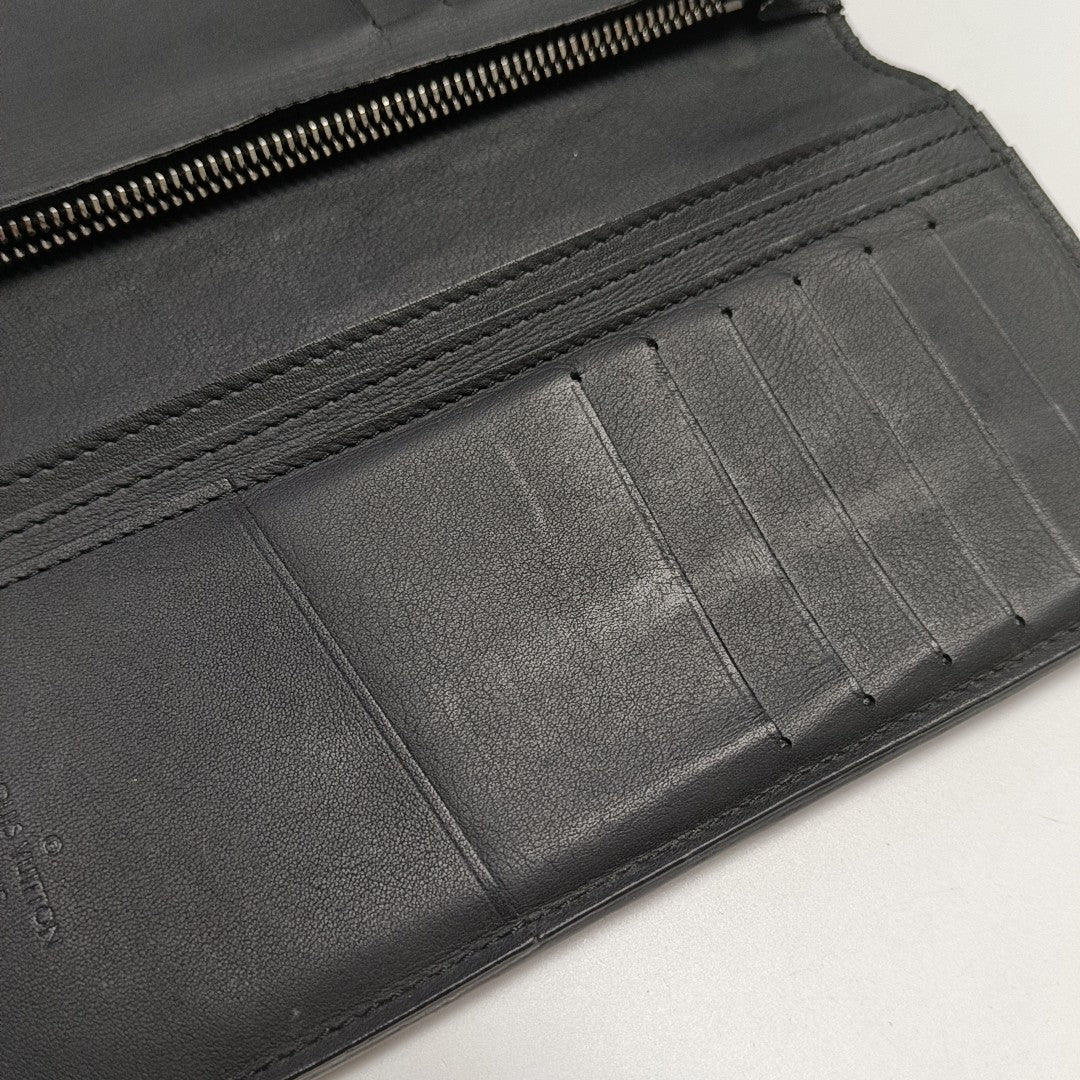 BRAZZA Damier Graphite Calfskin Black Wallet