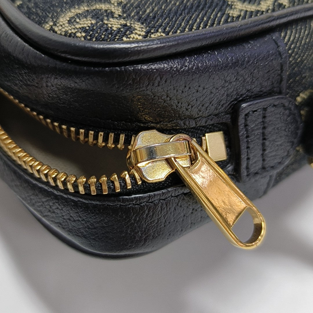 Ophidia Mini Monogram Denim Black