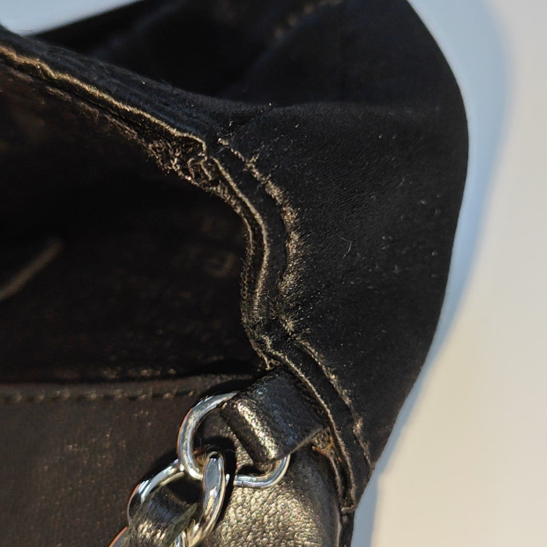 Silk Satin Crossbody Bag Black